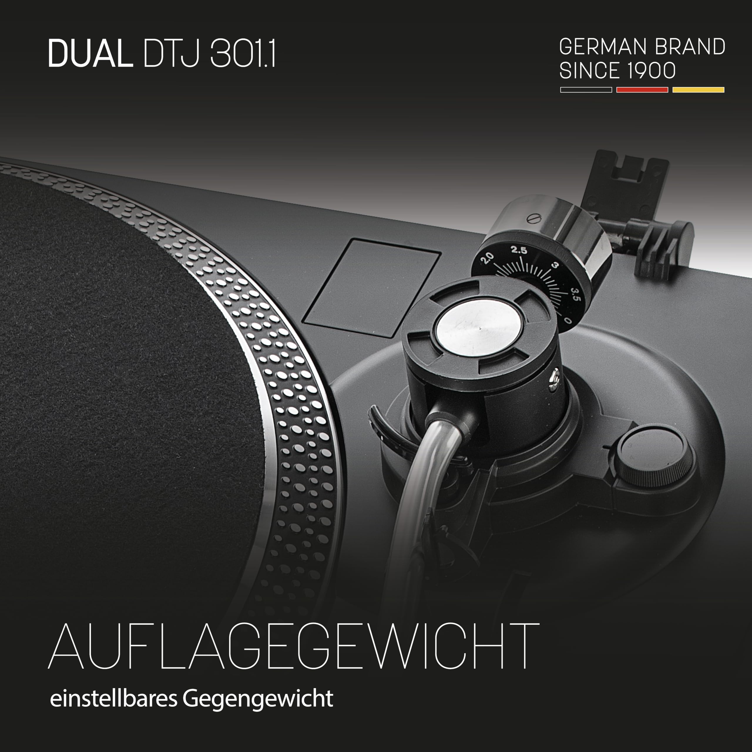 dual-dtj-301-1-usb-dj-plattenspieler-direktantrieb-pitch-schwarz-mit-at3600 image 4