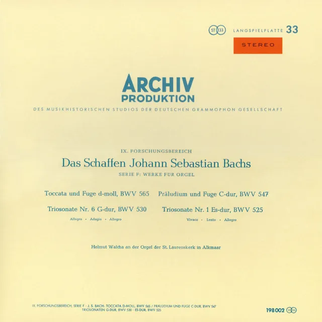 revox-johann-sebastian-bach-organ-works-orgelwerke-helmut-walcha image 1