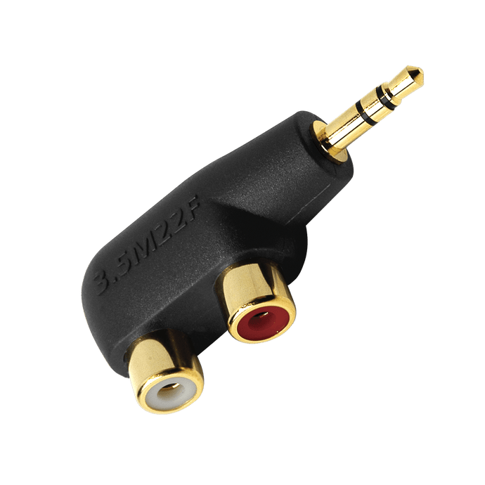 audioquest-mini-auf-rca-hartadapter-3-5-mm-stecker-auf-2x-rca-buchse image 2