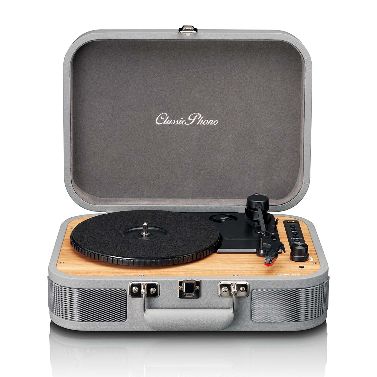 classic-phono-tt-116gy-retro-bluetooth-plattenspieler-mit-lautsprechern image 2