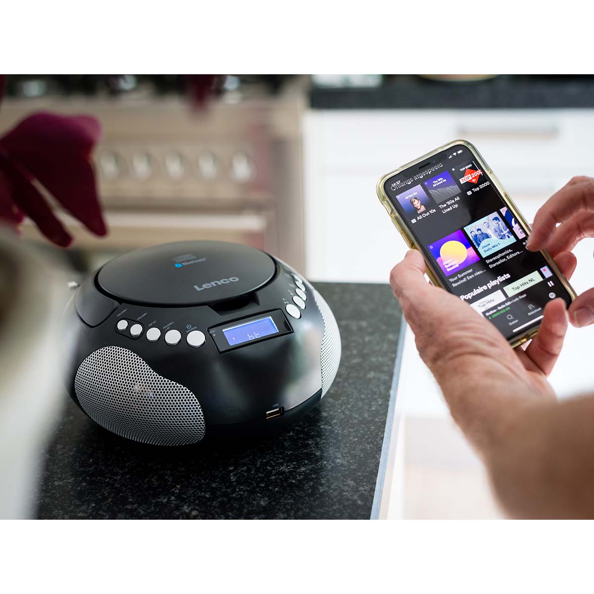 lenco-scd-331bk-tragbarer-radio-cd-player-mit-usb-und-bluetooth-schwarz image 8