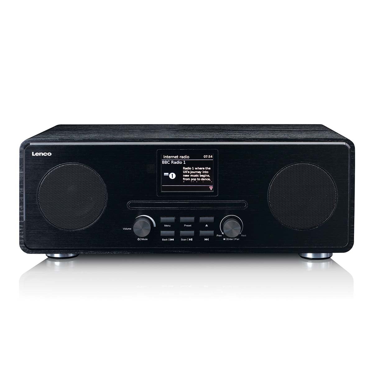 lenco-dir-261bk-internet-dab-fm-radio-mit-cd-spieler-und-bluetooth-schwarz image 2