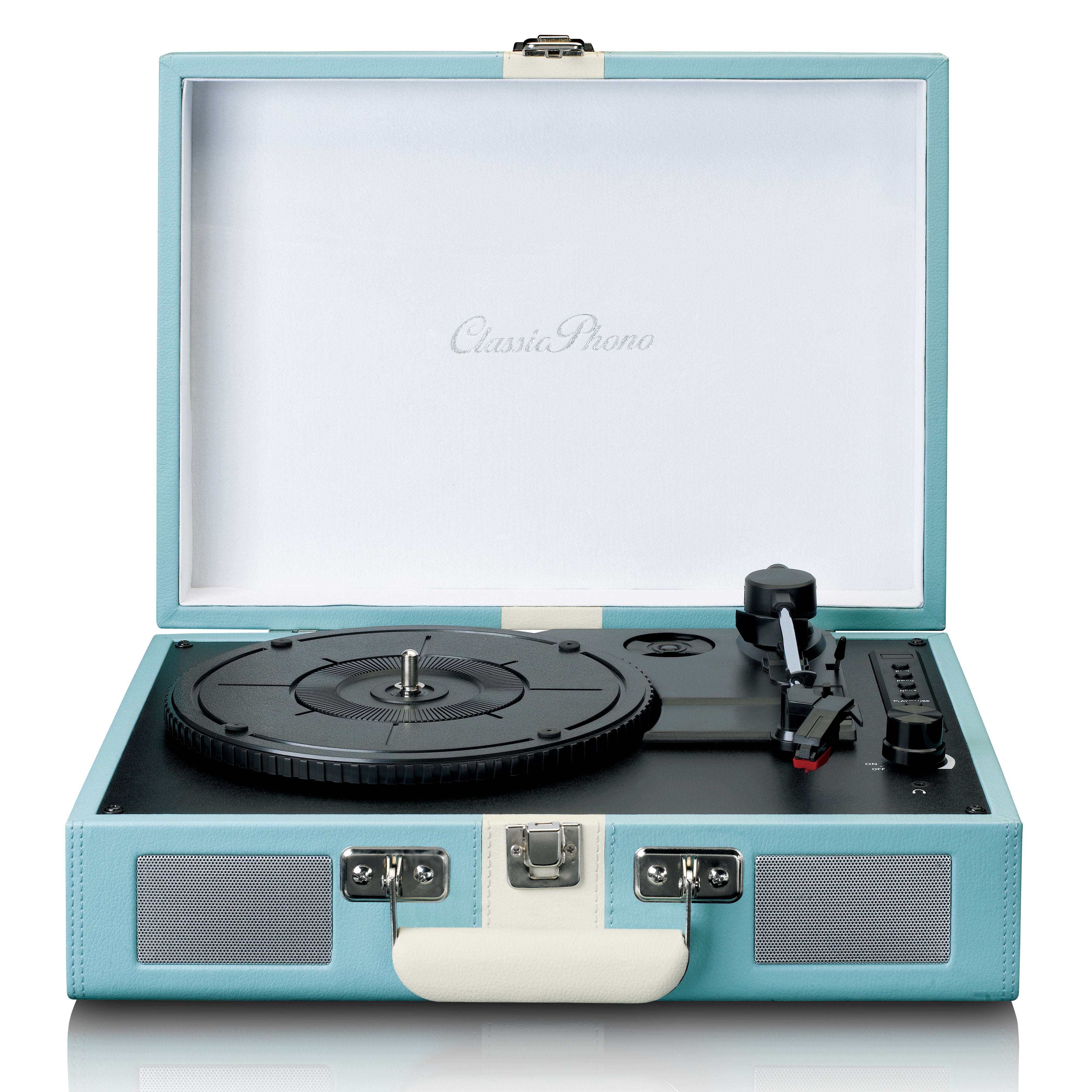 lenco-tt-110buwh-classic-phono-kofferplattenspieler-mit-bluetooth-und-lautsprech image 1