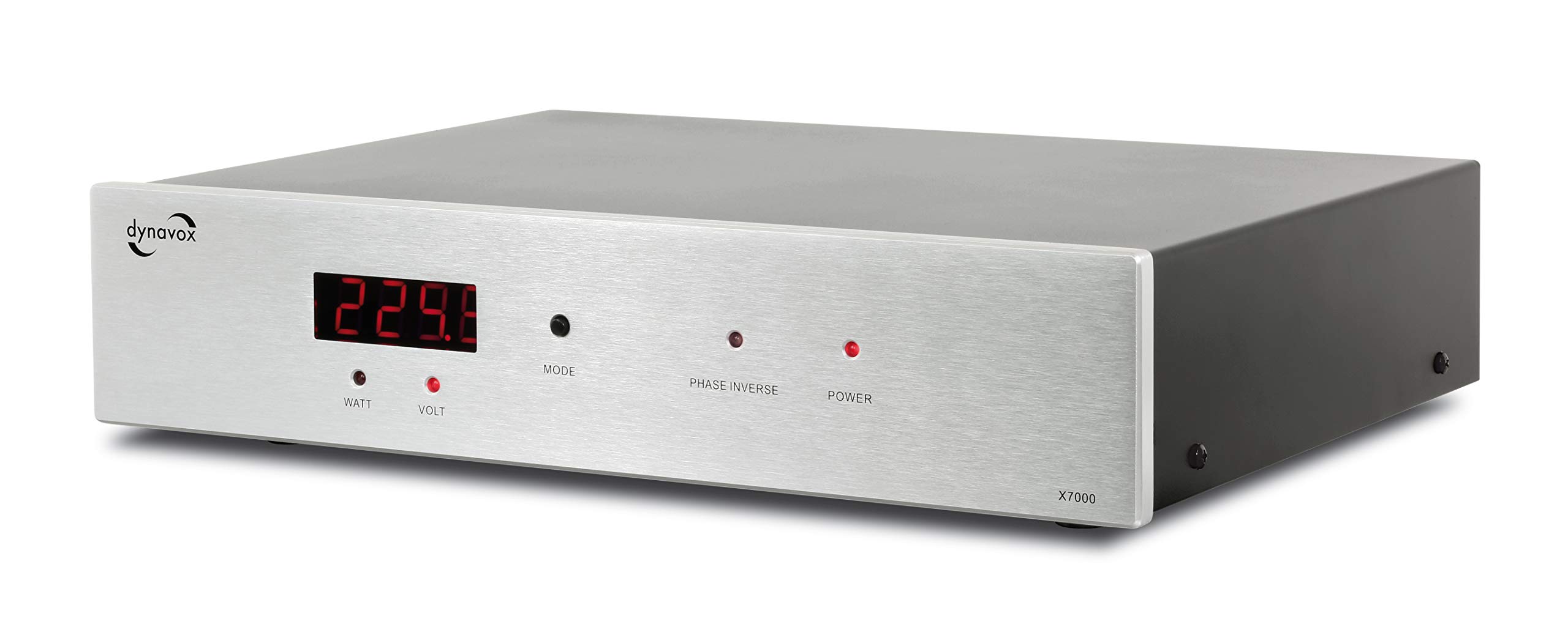 dynavox-x7000s-hifi-netzfilter-6-fach-steckdose-mit-display-silber image 1