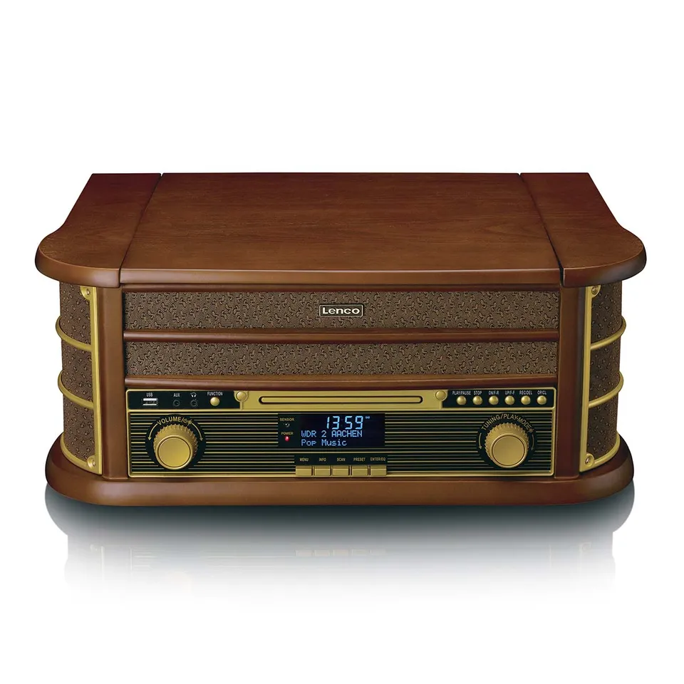 lenco-classic-phono-tcd-3571my-retro-musiksystem-mit-plattenspieler-bluetooth-da image 1