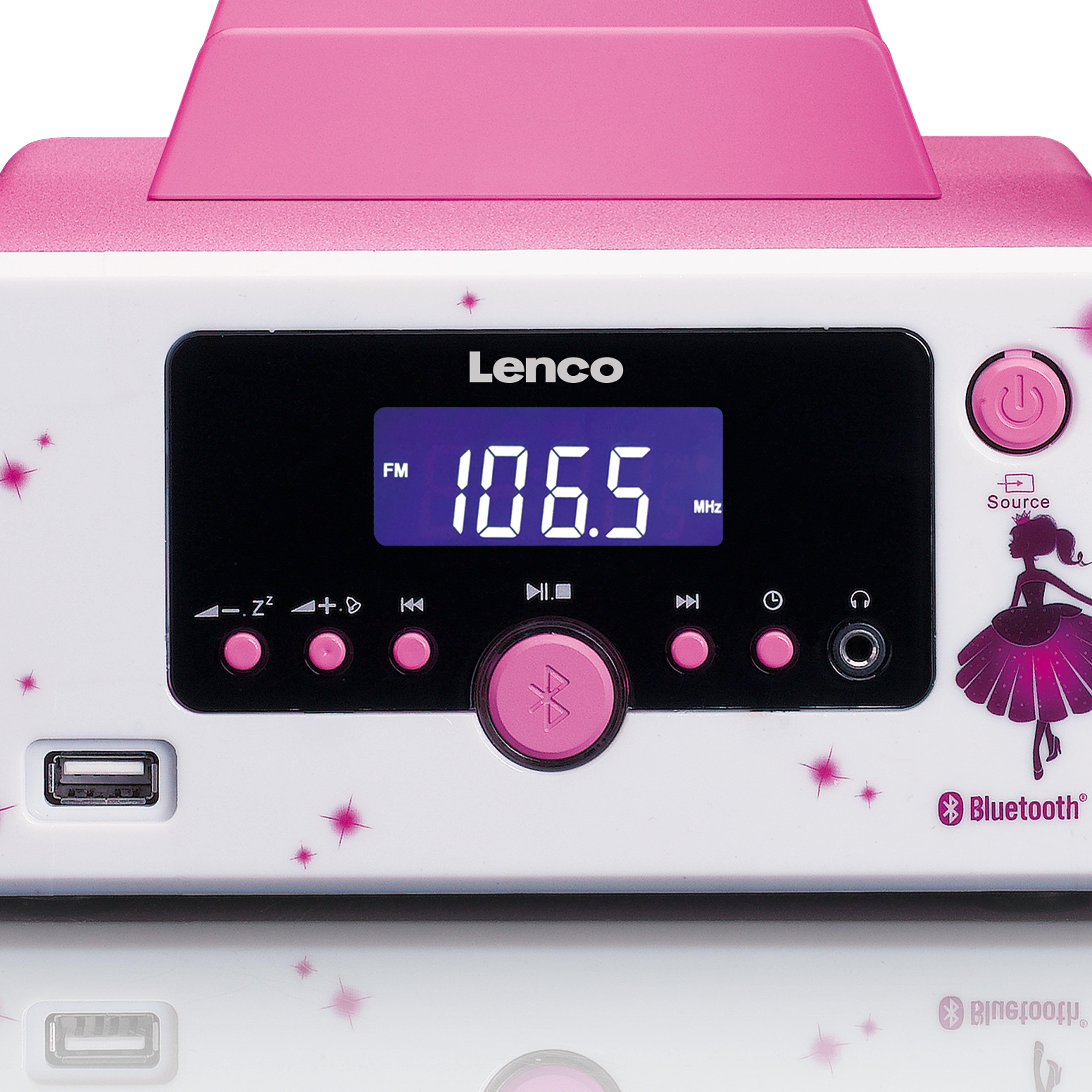 lenco-mc-020-princess-micro-stereoanlage-mit-fm-bluetooth-usb-aux-princess image 6