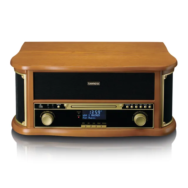 classic-phono-tcd-2571wd-retro-plattenspieler-holz-mit-bluetooth-dab-cd-kassette image 1