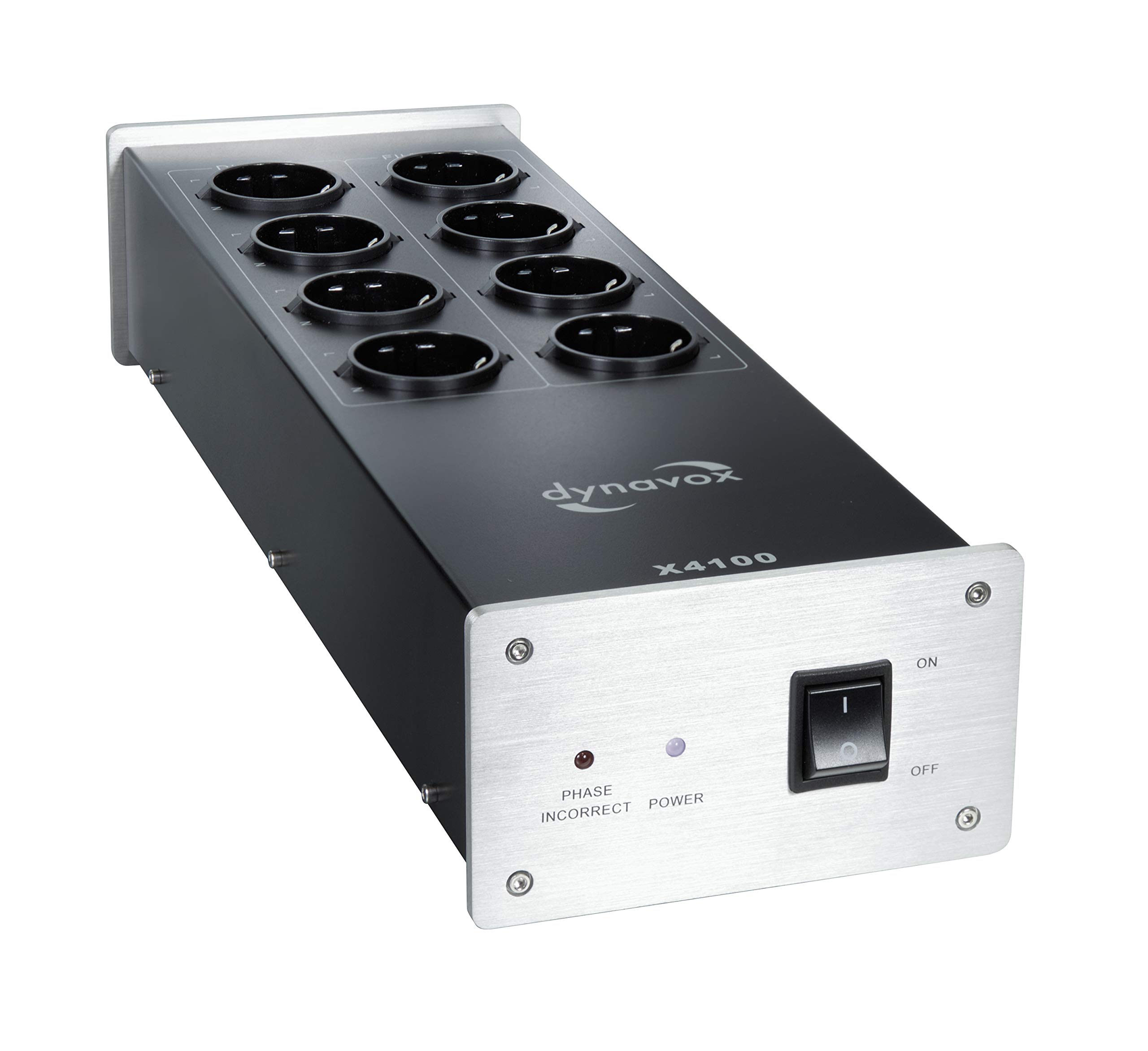 dynavox-x4100s-hifi-netzfilter-mehrfach-steckdose-8-fach-silber-mit-phasen-led image 3