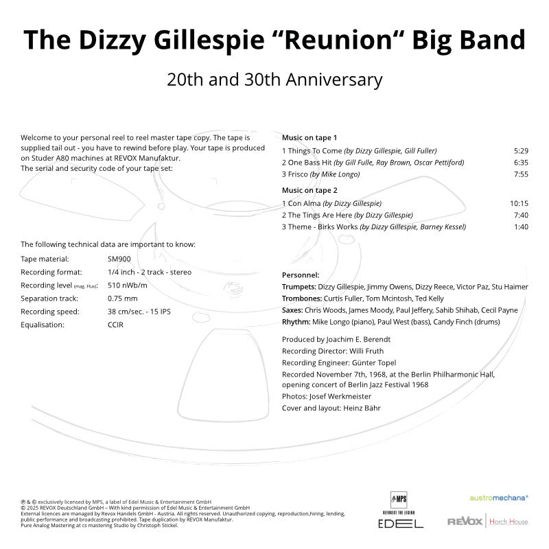 revox-b77-the-dizzy-gillespie-reunion-big-band-20th-30th-anniversary-master-tape image 5