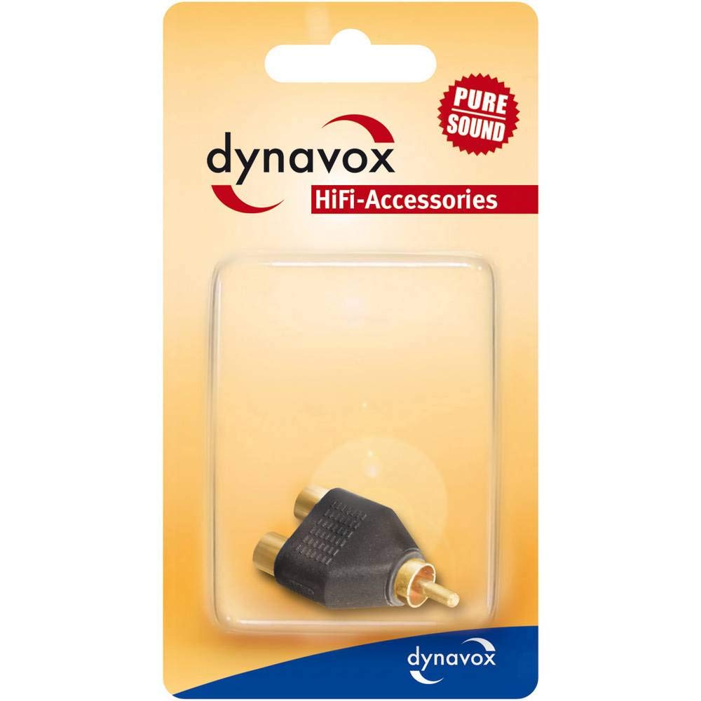 dynavox-cinch-adapter-vergoldet-2x-kupplung-auf-1x-stecker-schwarz image 2