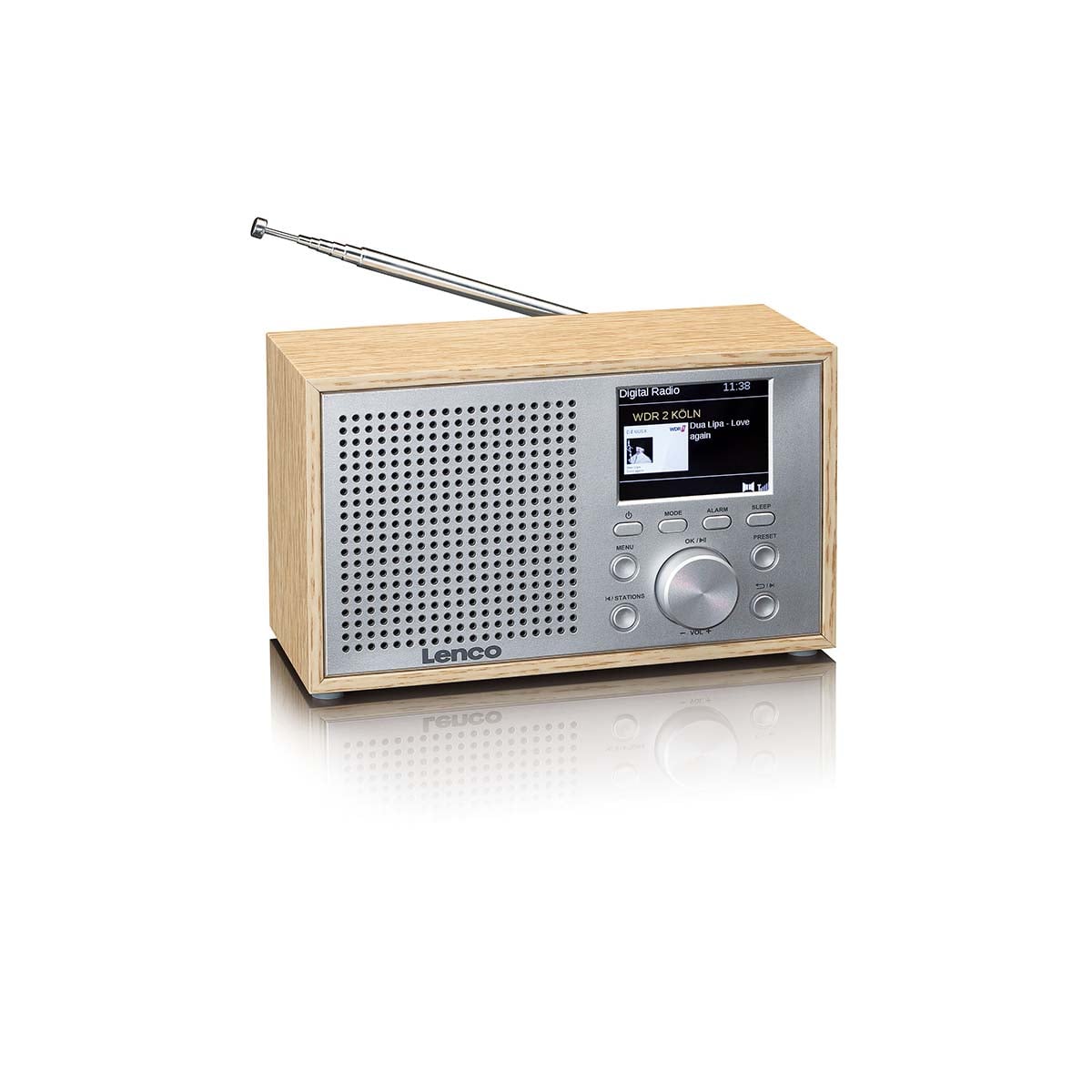 lenco-dar-017wh-dab-fm-tischradio-bluetooth-holz-eiche image 5