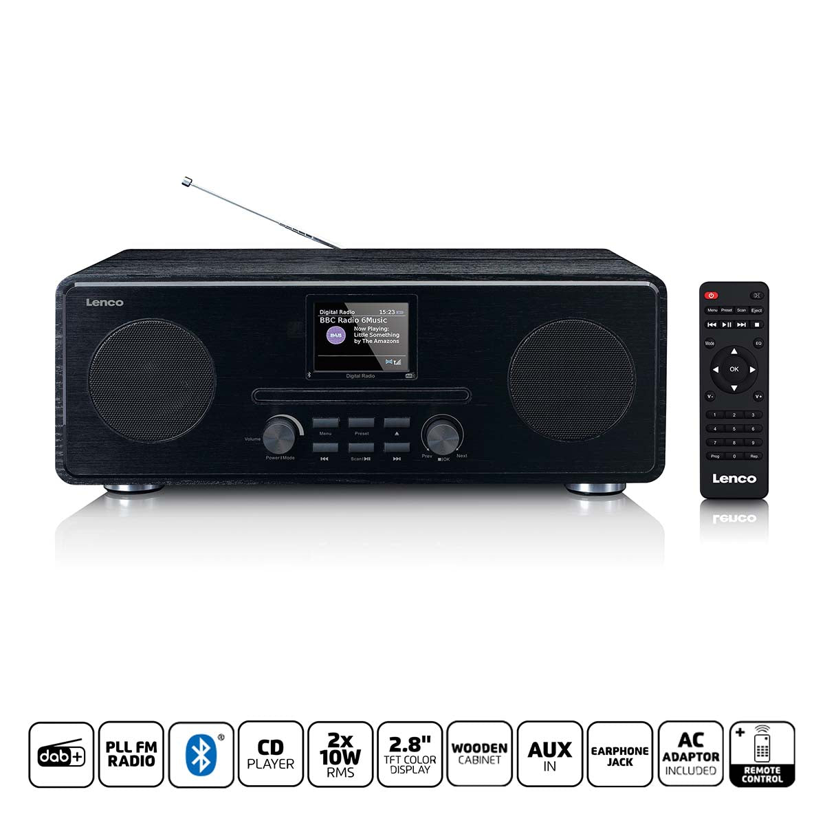 lenco-dar-061bk-dab-fm-radio-mit-cd-spieler-und-bluetooth-schwarz image 6