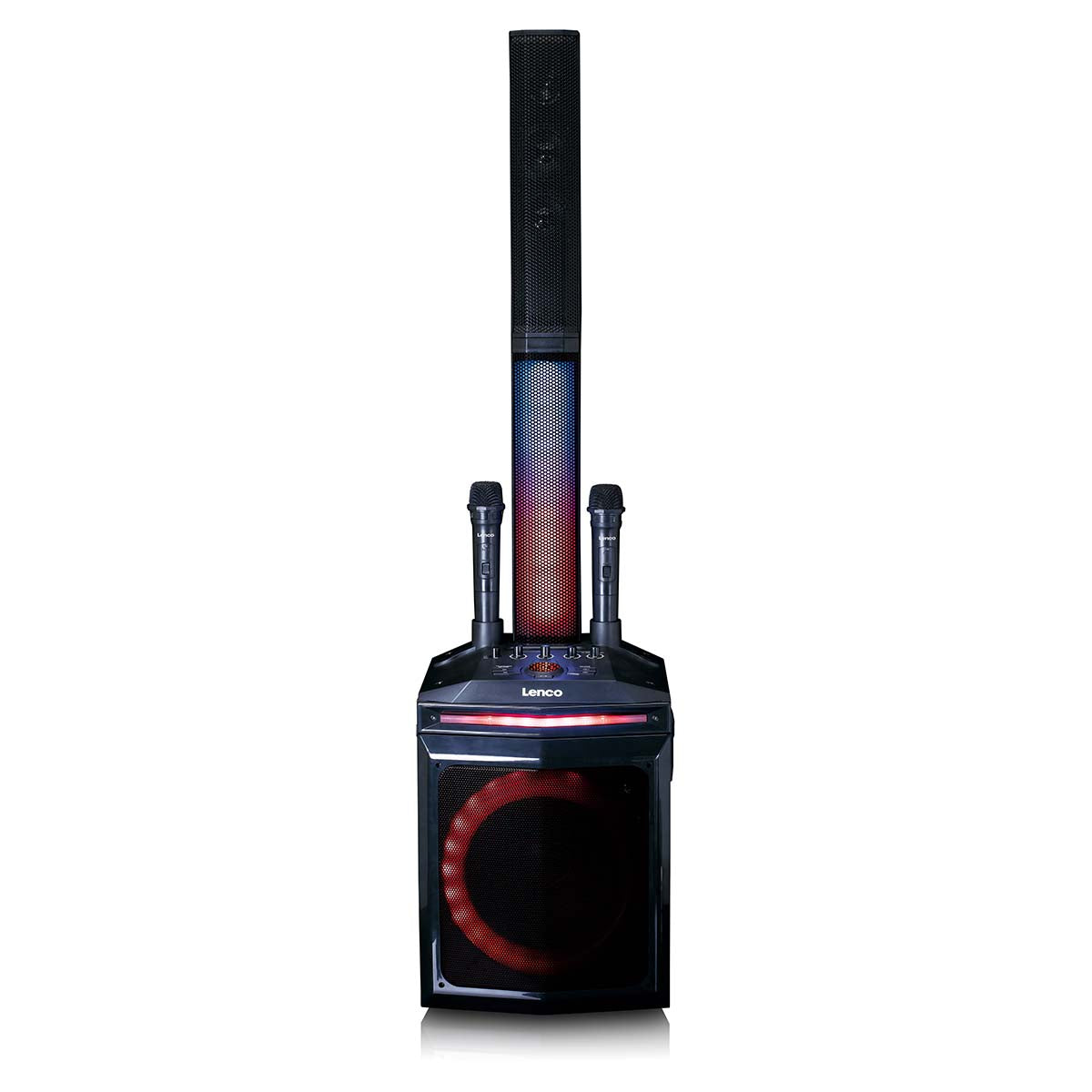 lenco-pa-220bk-partyspeaker-mit-subwoofer-und-abnehmbarer-tweeter-s-ule-120-watt image 4