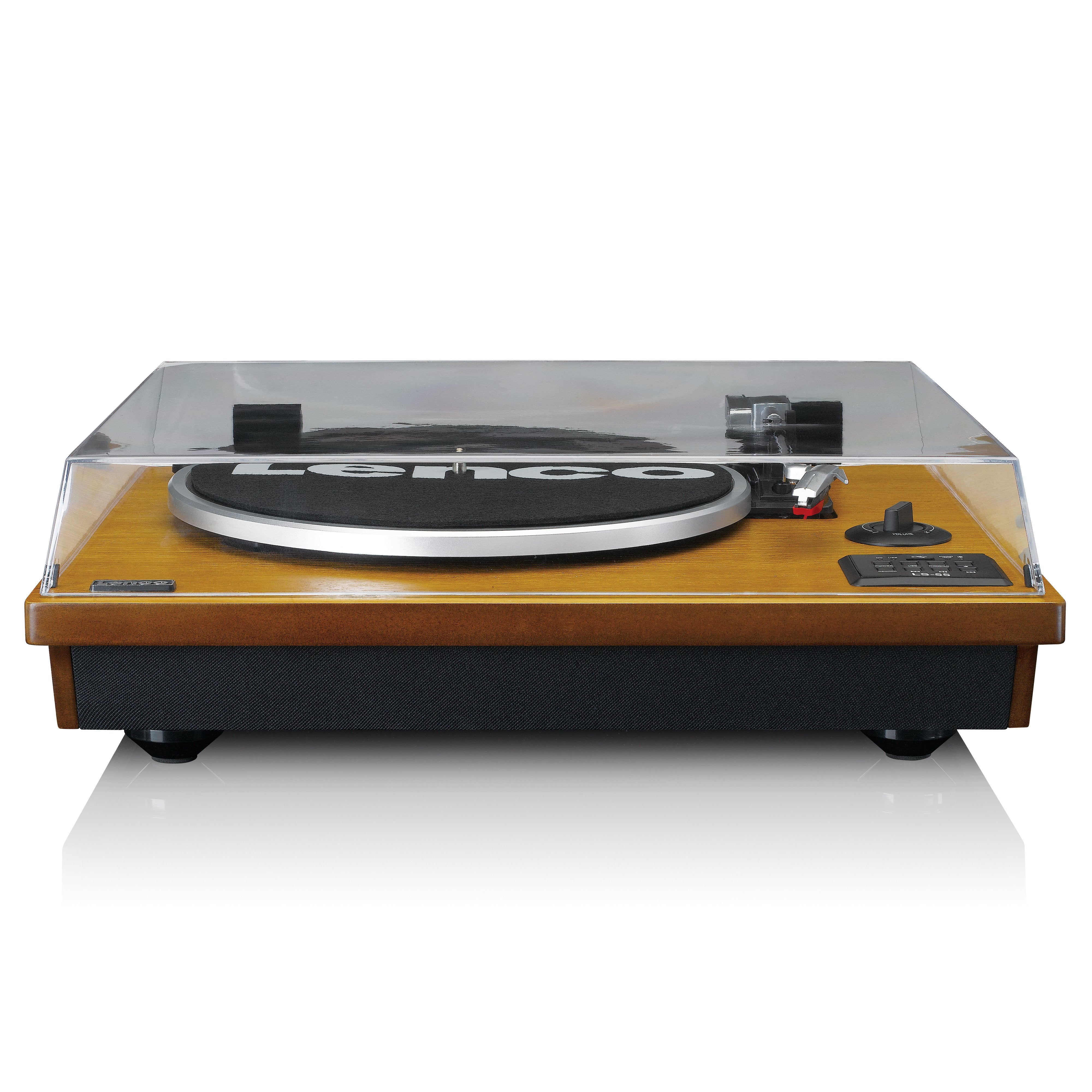 lenco-ls-55wa-plattenspieler-holz-mit-bluetooth-usb-mp3-und-lautsprechern image 2