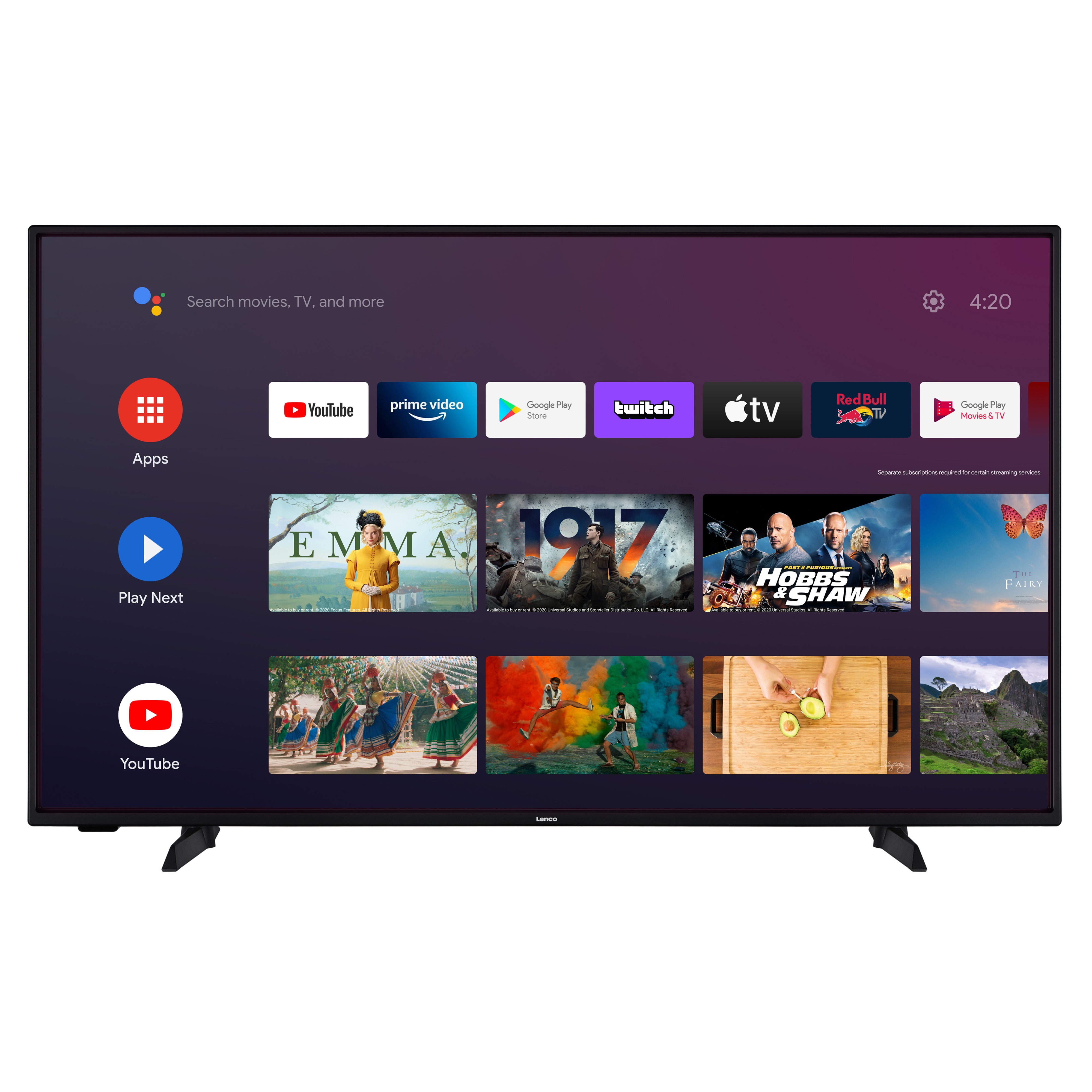 lenco-led-4353bk-43-zoll-4k-android-smart-tv-schwarz image 3