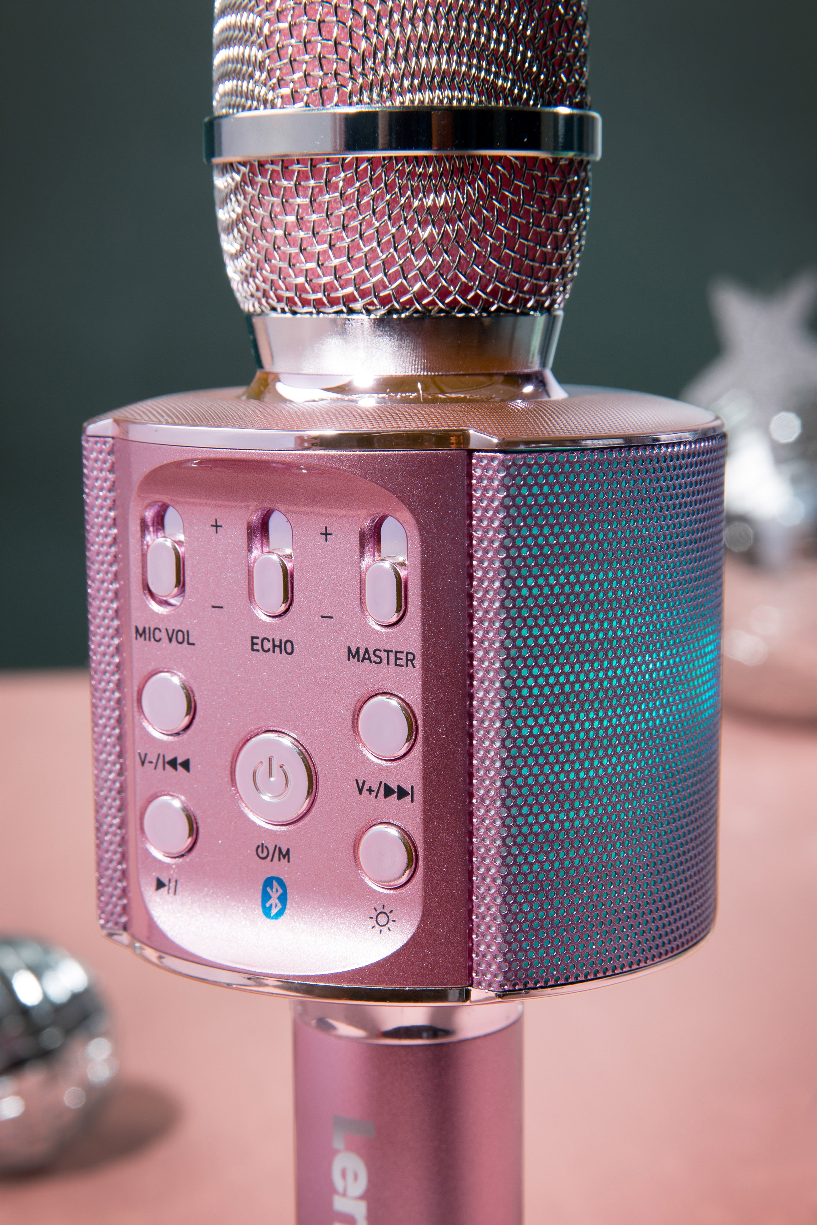 lenco-bmc-090pk-karaoke-bluetooth-mikrofon-mit-speaker-pink image 7