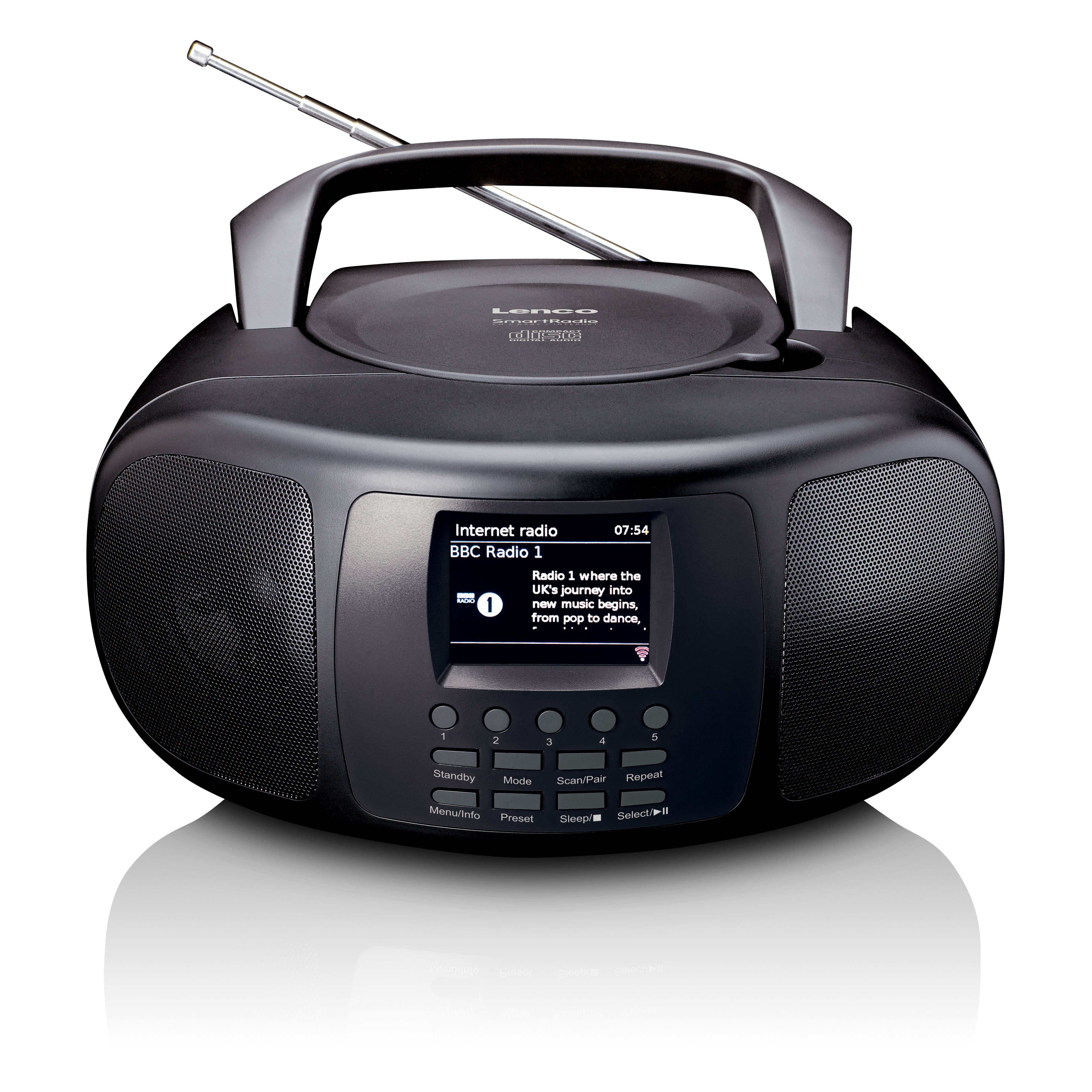 lenco-scd-6000bk-tragbares-internetradio-mit-dab-fm-bluetooth-und-cd-schwarz image 3