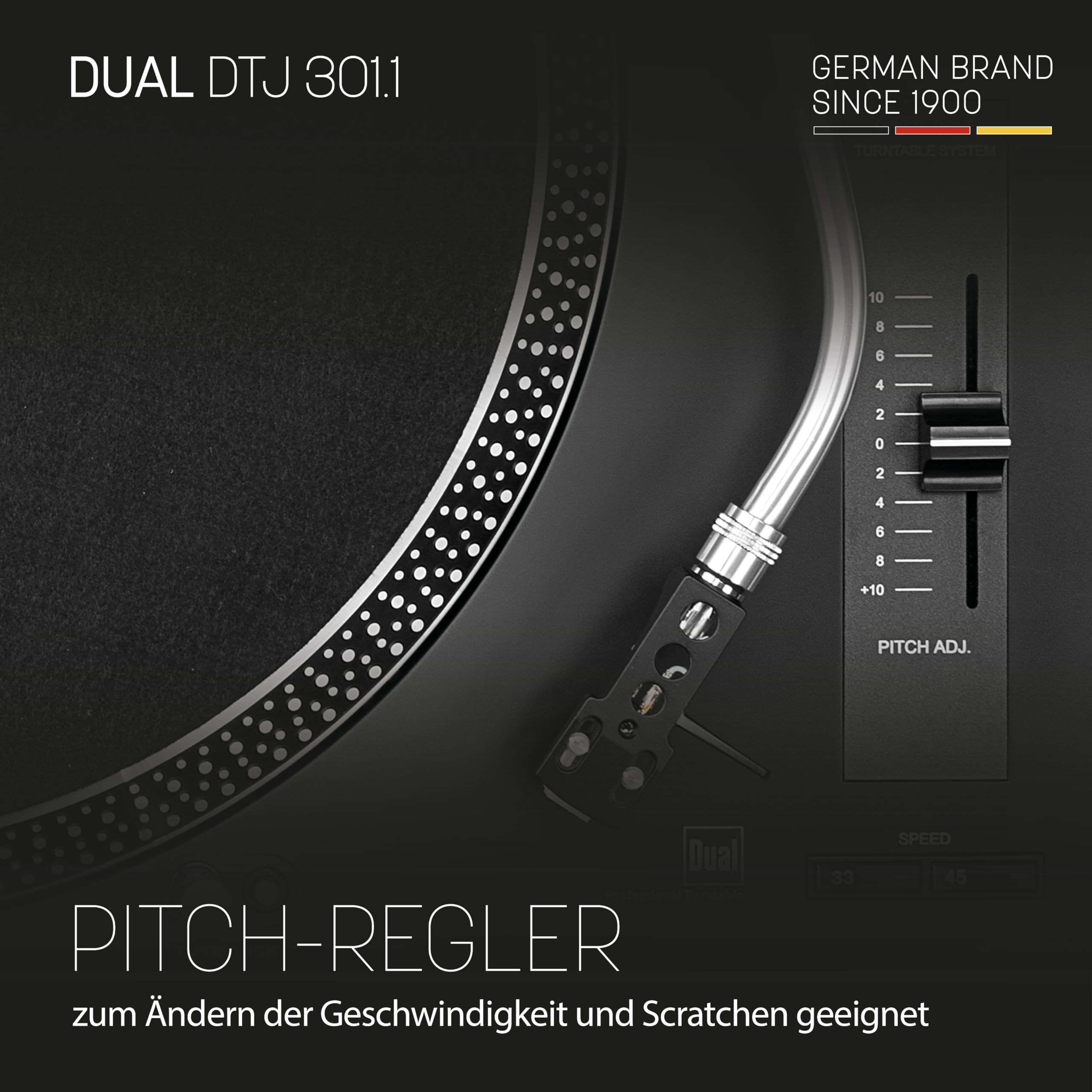 dual-dtj-301-1-usb-dj-plattenspieler-direktantrieb-pitch-schwarz-mit-at3600 image 3