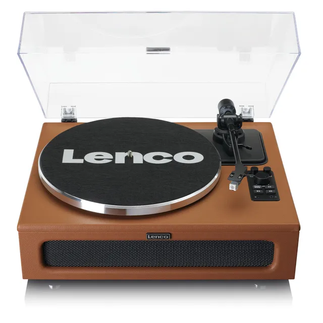 lenco-ls-430bn-plattenspieler-mit-4-lautsprechern-braun image 1