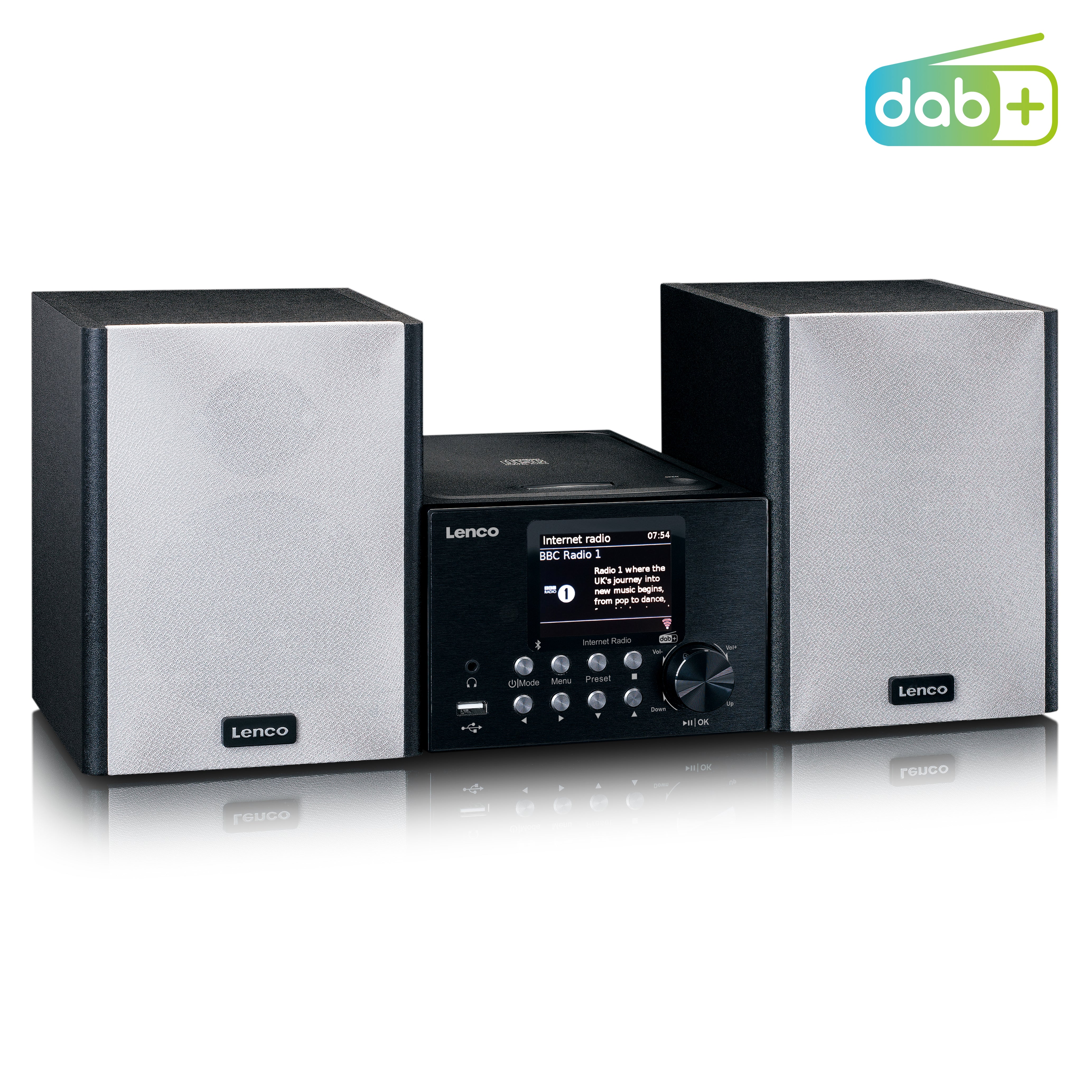 lenco-mc-250bk-micro-stereoanlage-mit-smart-radio-cd-dab-schwarz image 4
