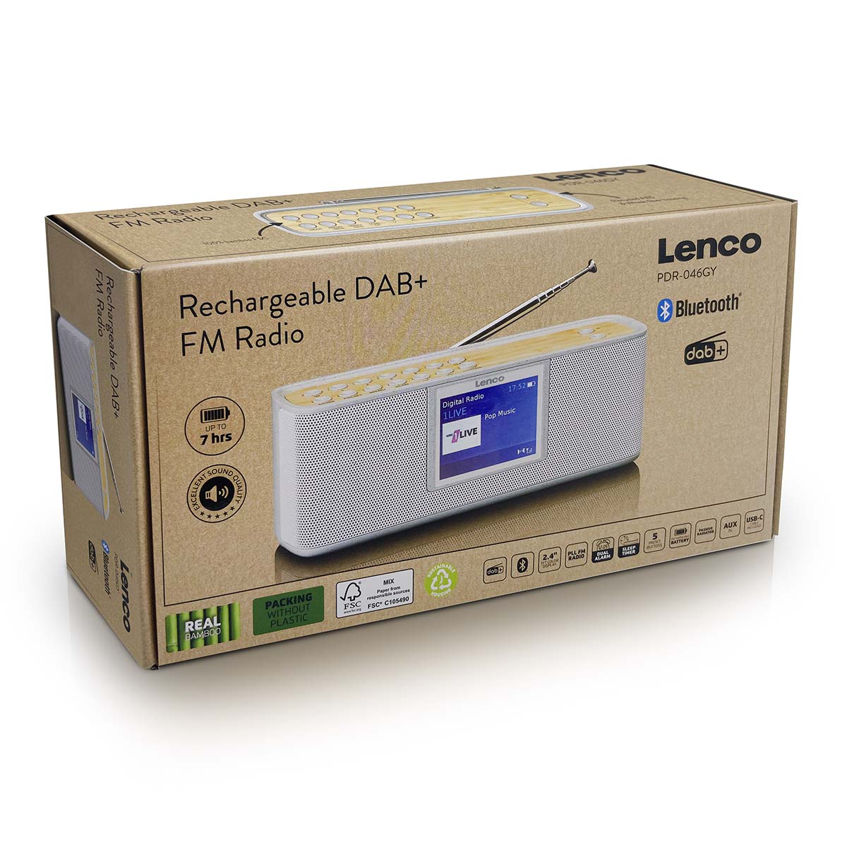 lenco-pdr-046gy-eco-dab-radio-mit-bluetooth-5-0-wei-bambus image 8