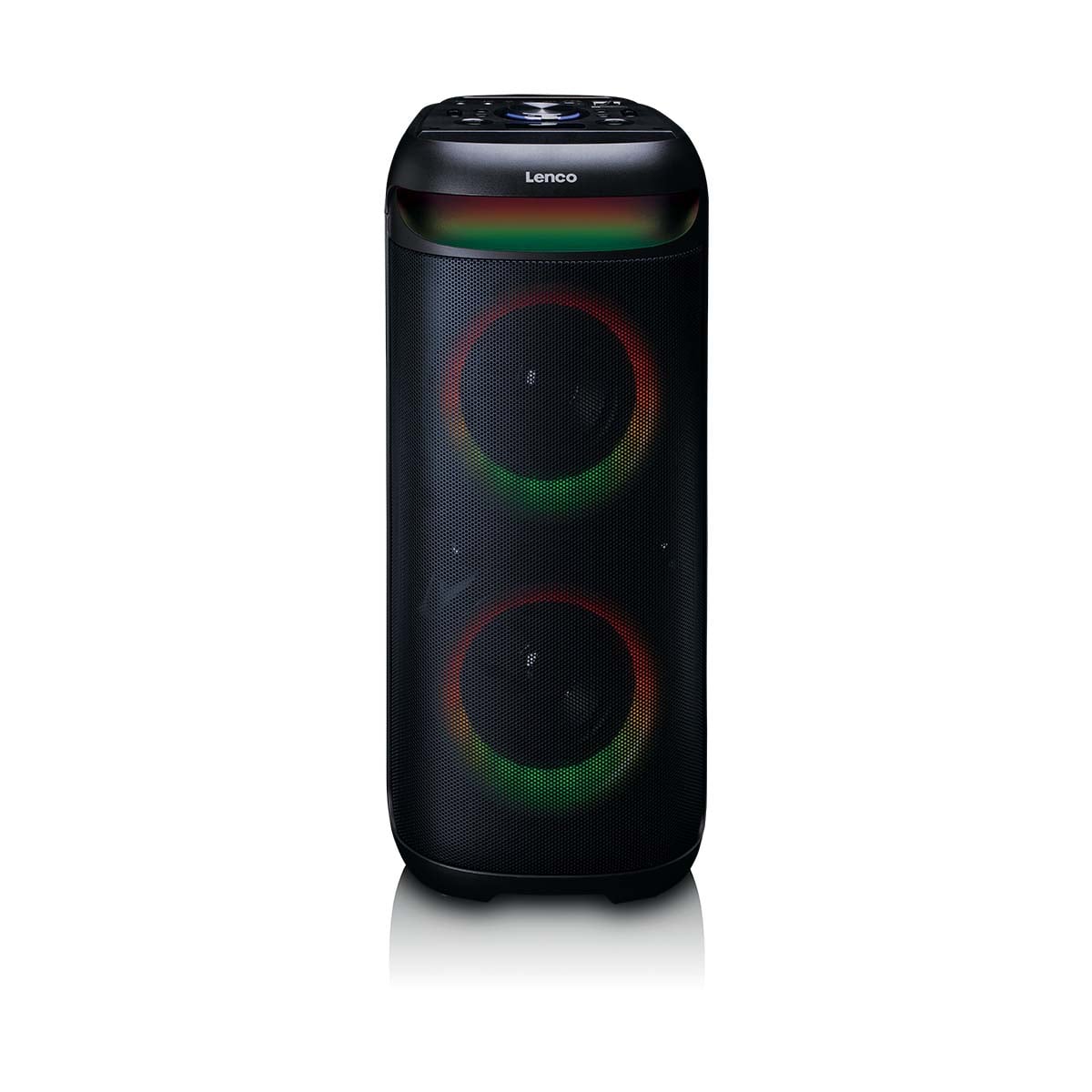 lenco-pa-210bk-bluetooth-party-lautsprecher-mit-led-lichteffekten-100w-tws-usb-1 image 1