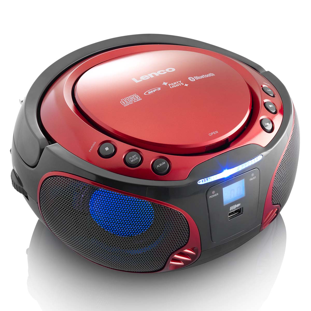 lenco-scd-550rd-tragbarer-cd-player-mit-fm-radio-bluetooth-usb-rot image 4