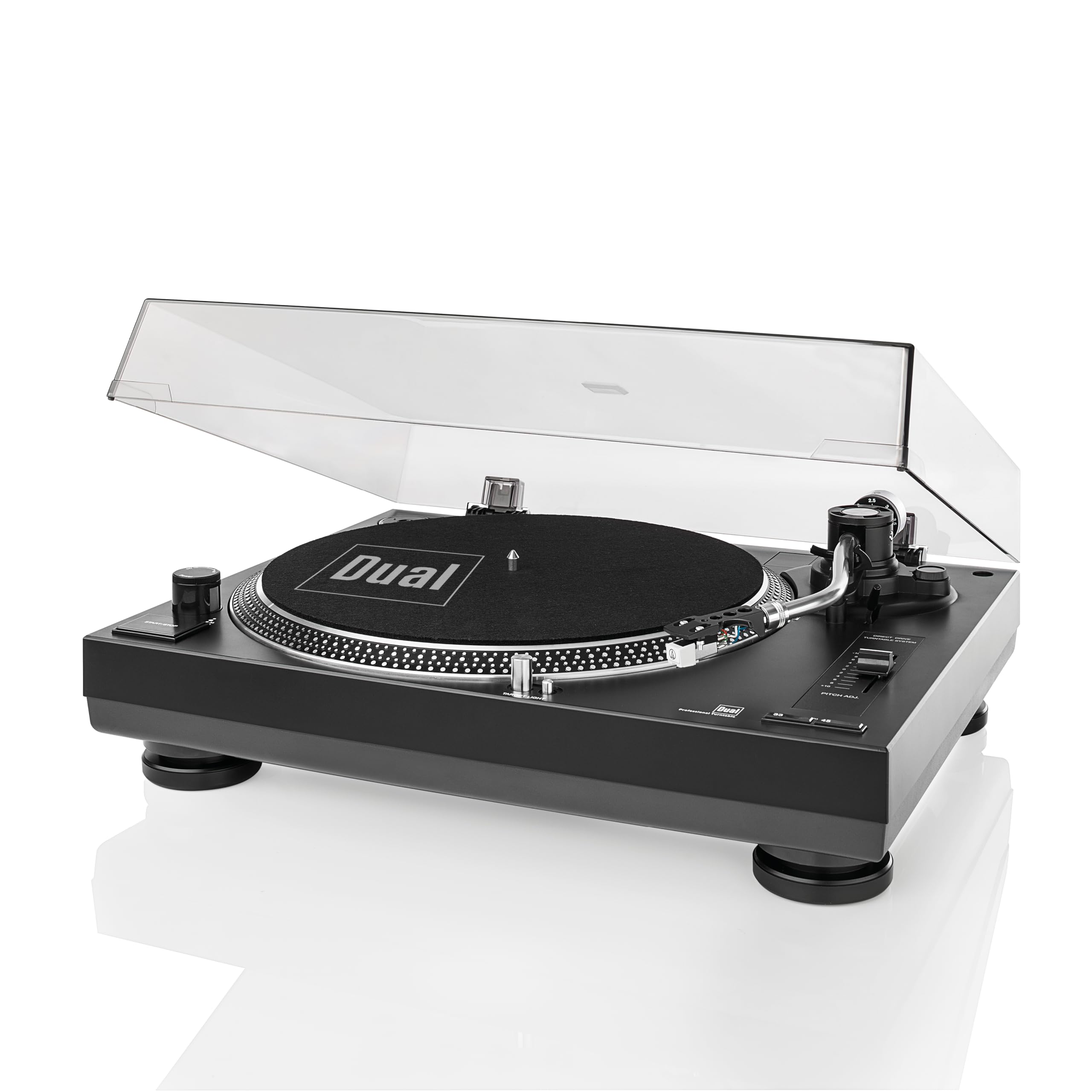dual-dtj-301-1-usb-dj-plattenspieler-direktantrieb-pitch-schwarz-mit-at3600 image 1