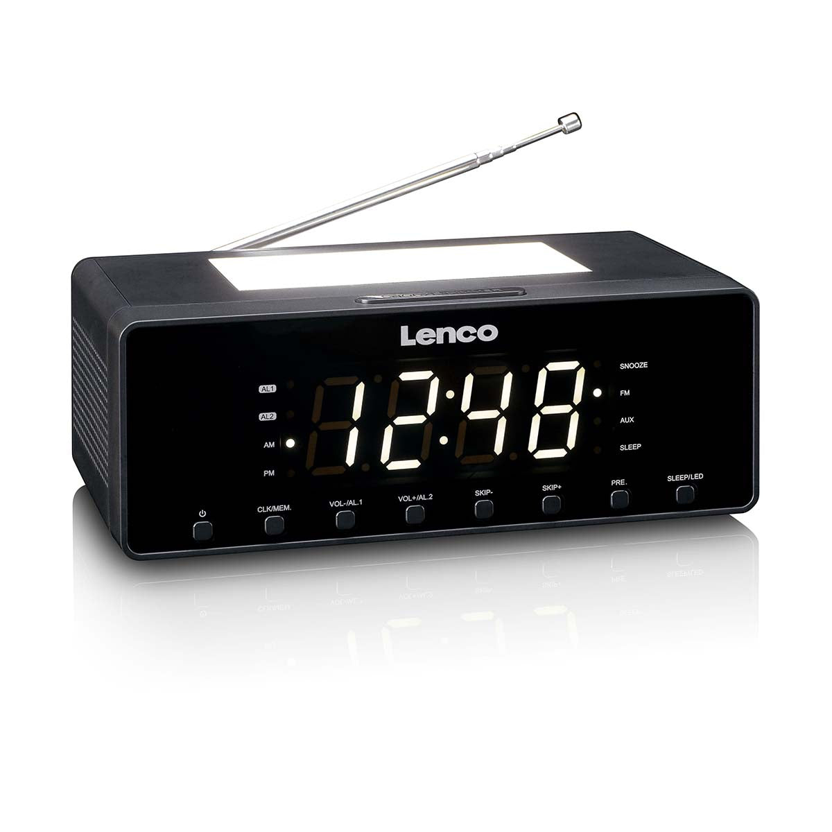 lenco-cr-540bk-fm-radiowecker-mit-dimmbarem-nachtlicht-usb-ladefunktion-schwarz image 5