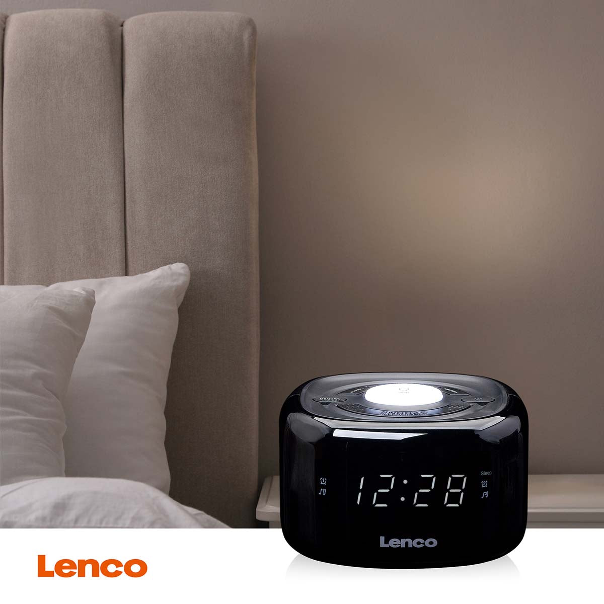 lenco-cr-12bk-fm-radiowecker-mit-nachtlicht-und-dual-alarm-schwarz image 8