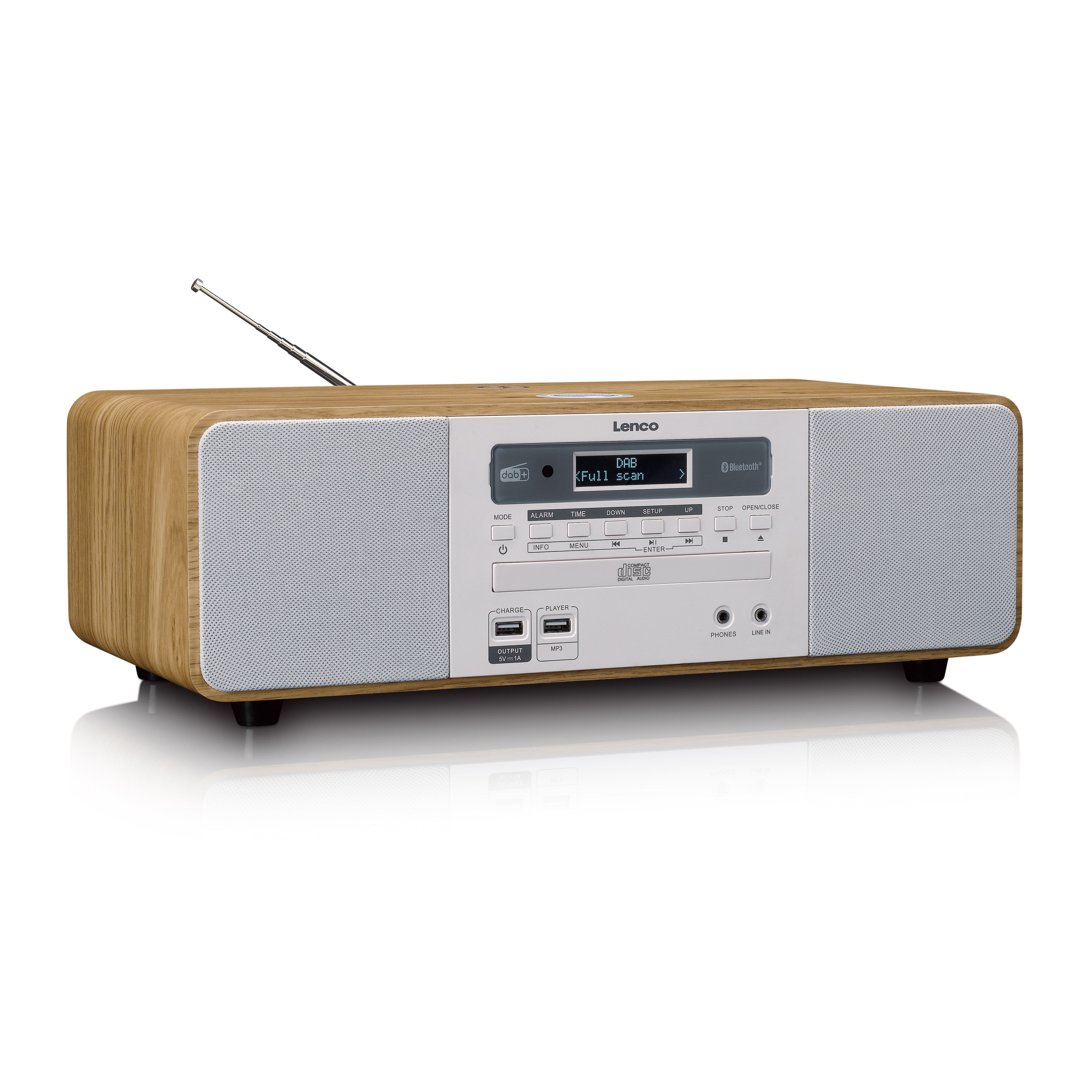 lenco-dar-251wdwh-stereoanlage-mit-dab-fm-cd-usb-bluetooth-und-qi-holz-wei image 4