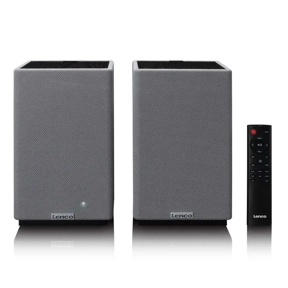 lenco-spb-240bkgy-hifi-stereo-bluetooth-lautsprecher-set-2-tlg-schwarz-grau image 1