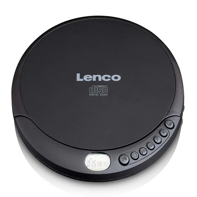 lenco-cd-010-tragbarer-cd-player-mit-akku-schwarz image 1
