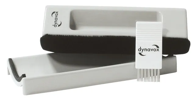 dynavox-samt-reinigungspuk-grau-schallplatten-reinigung-mit-nylonb-rste image 1