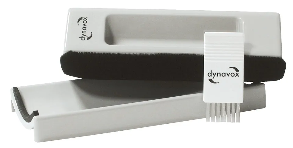 dynavox-samt-reinigungspuk-grau-schallplatten-reinigung-mit-nylonb-rste image 1