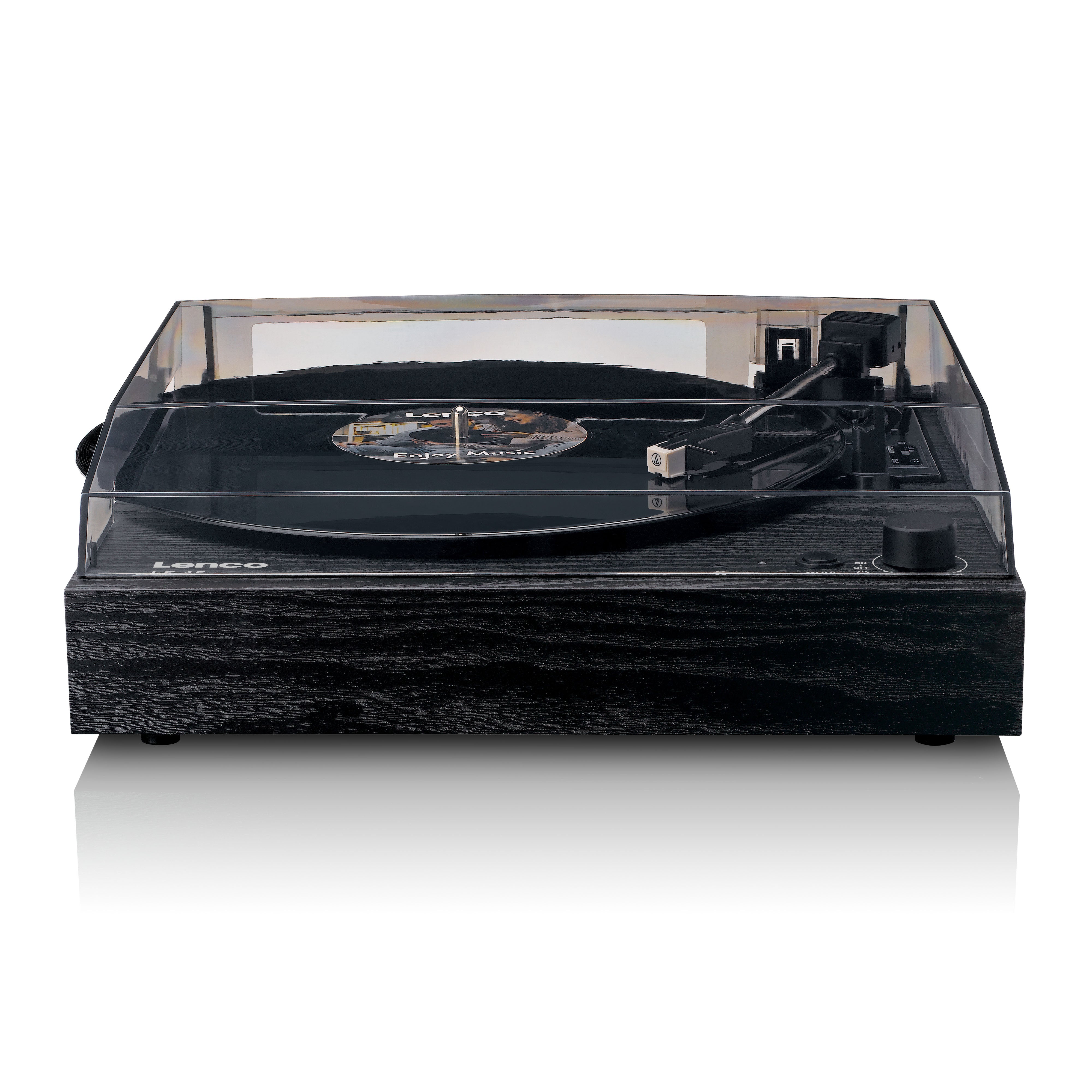 lenco-ls-15bk-plattenspieler-mit-bluetooth-zwei-lautsprechern-und-at3600l image 2
