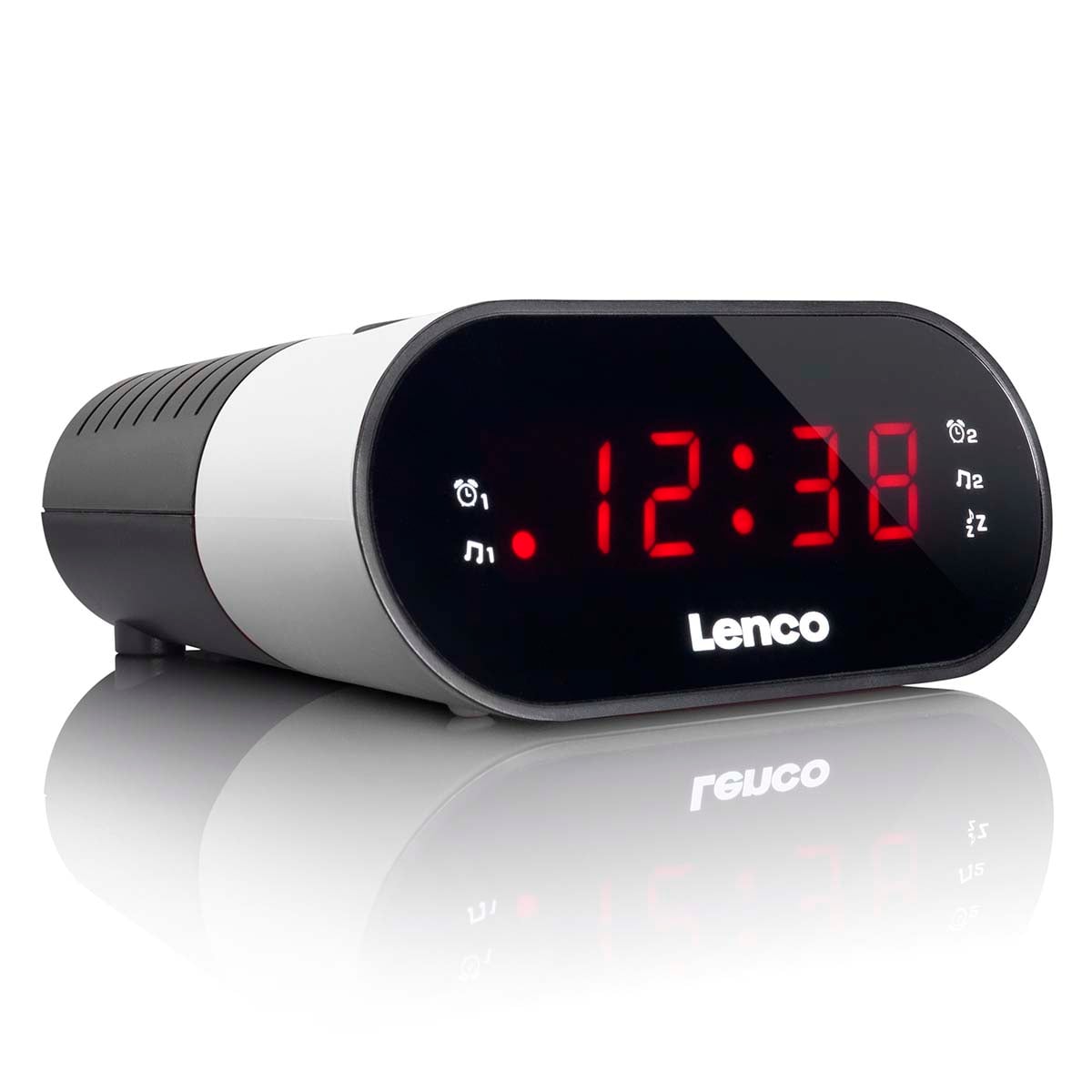 lenco-cr-07-white-fm-wekkerradio-mit-slaaptimer-en-dubbele-alarm-functie-wit image 2