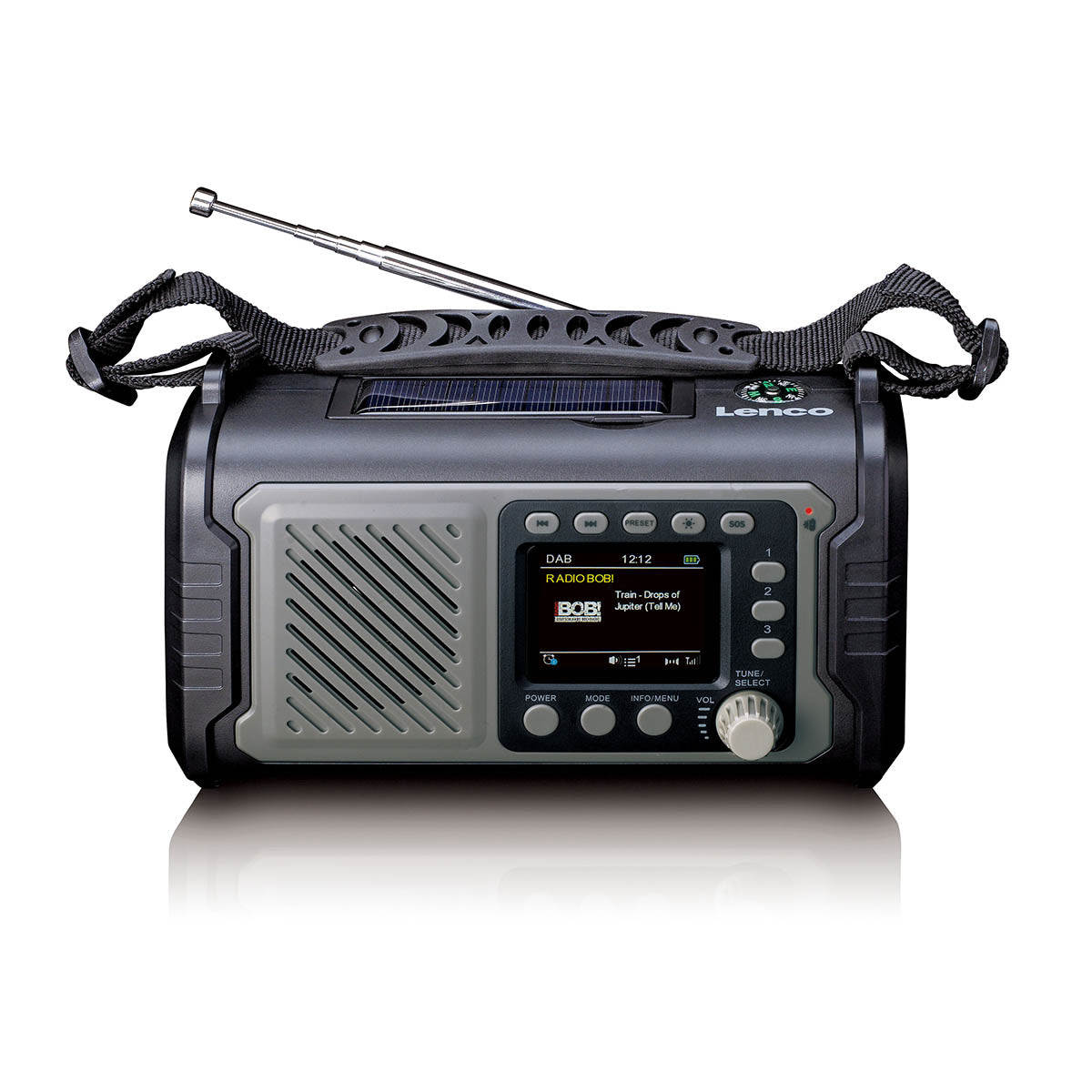 lenco-pdr-455gy-dab-fm-radio-mit-20-000-mah-powerbank-bluetooth-solar-handkurbel image 2