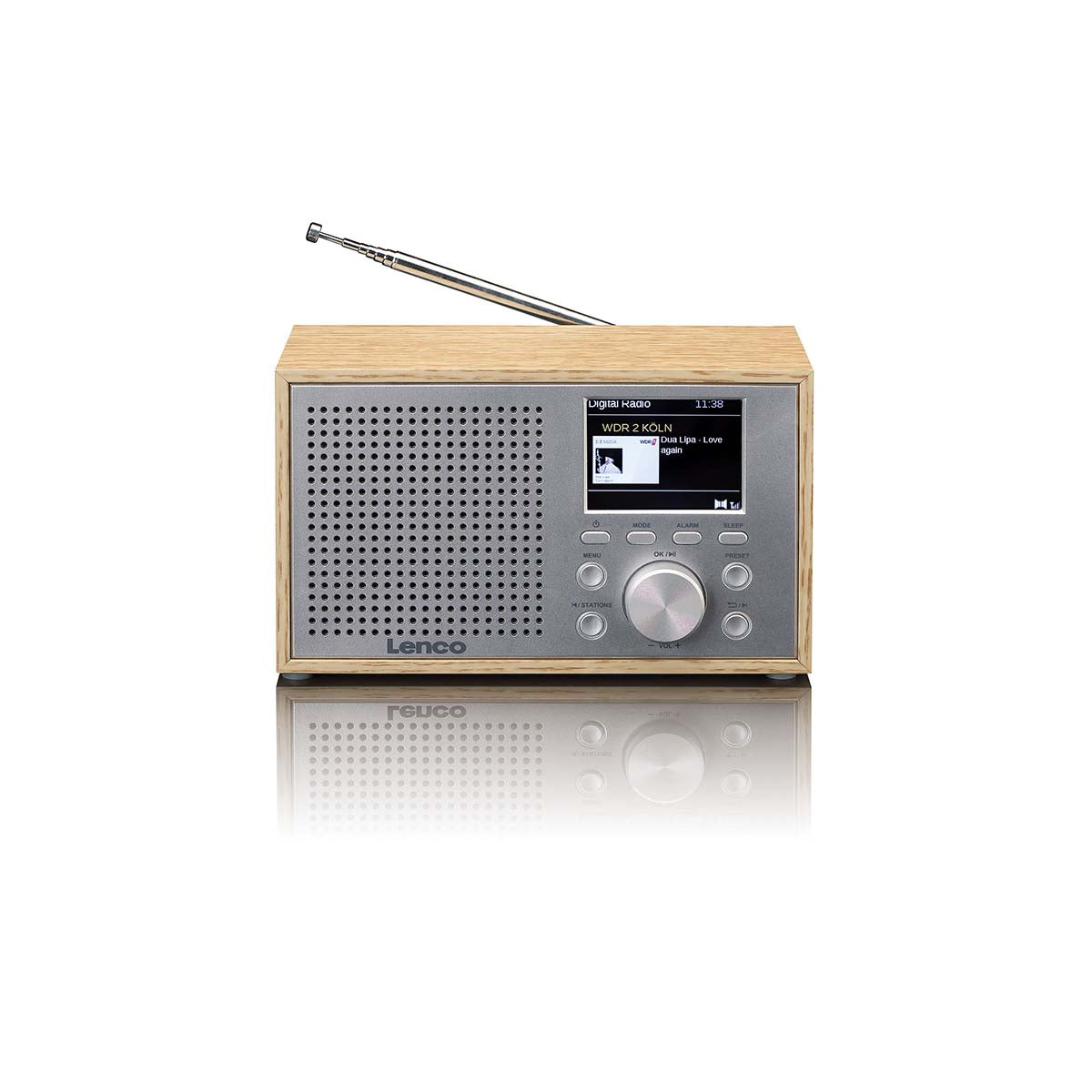 lenco-dar-017wh-dab-fm-tischradio-bluetooth-holz-eiche image 2