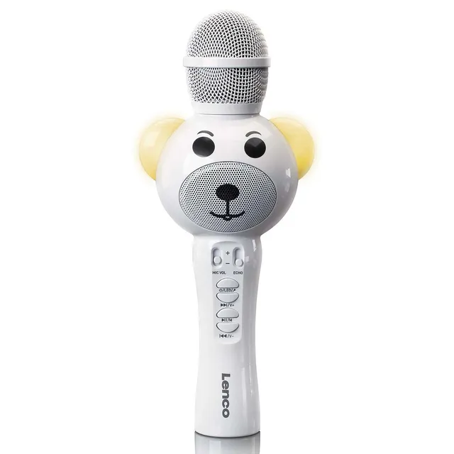 lenco-bmc-060wh-karaoke-mikrofon-mit-bluetooth-wei image 1