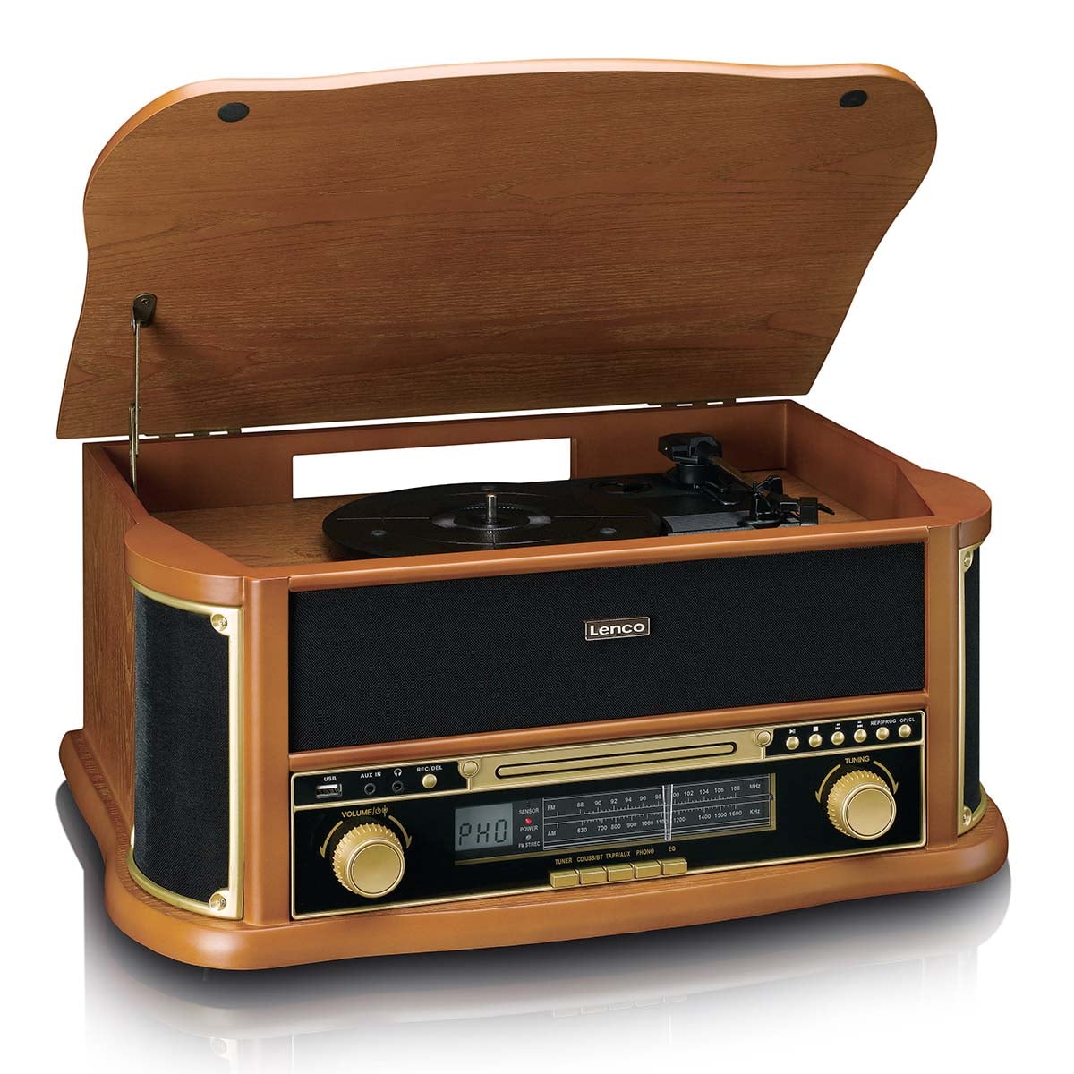classic-phono-tcd-2551wd-retro-plattenspieler-holz-mit-bluetooth-cd-kassette-rad image 8