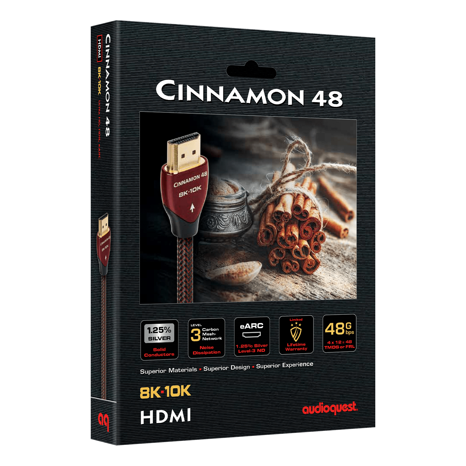 audioquest-cinnamon-48-8k-10k-48gbps-hdmi-kabel-factory-certified-refurbished image 2