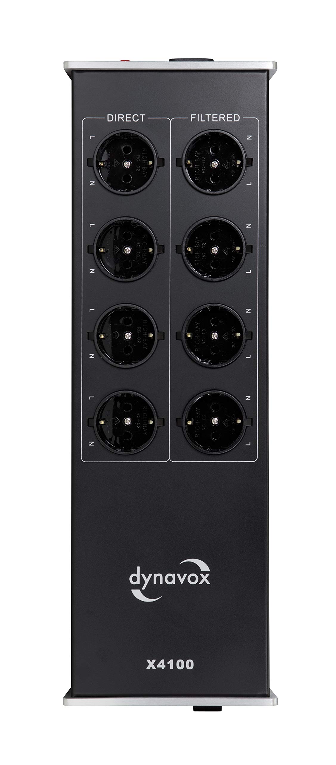 dynavox-x4100s-hifi-netzfilter-mehrfach-steckdose-8-fach-silber-mit-phasen-led image 4