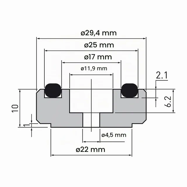 dynavox-ger-tef-sse-mit-r-ndelung-midi-aus-aluminium-schwarz-eloxiert-4er-set image 1