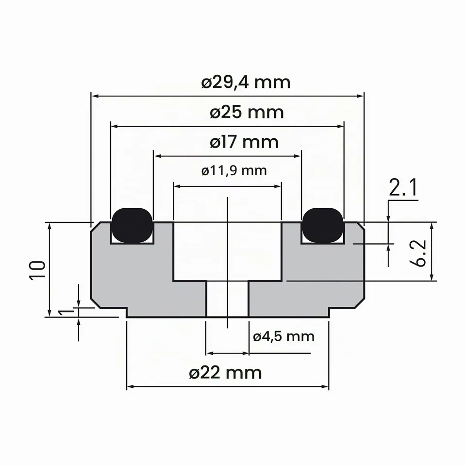 dynavox-ger-tef-sse-mit-r-ndelung-midi-aus-aluminium-schwarz-eloxiert-4er-set image 1