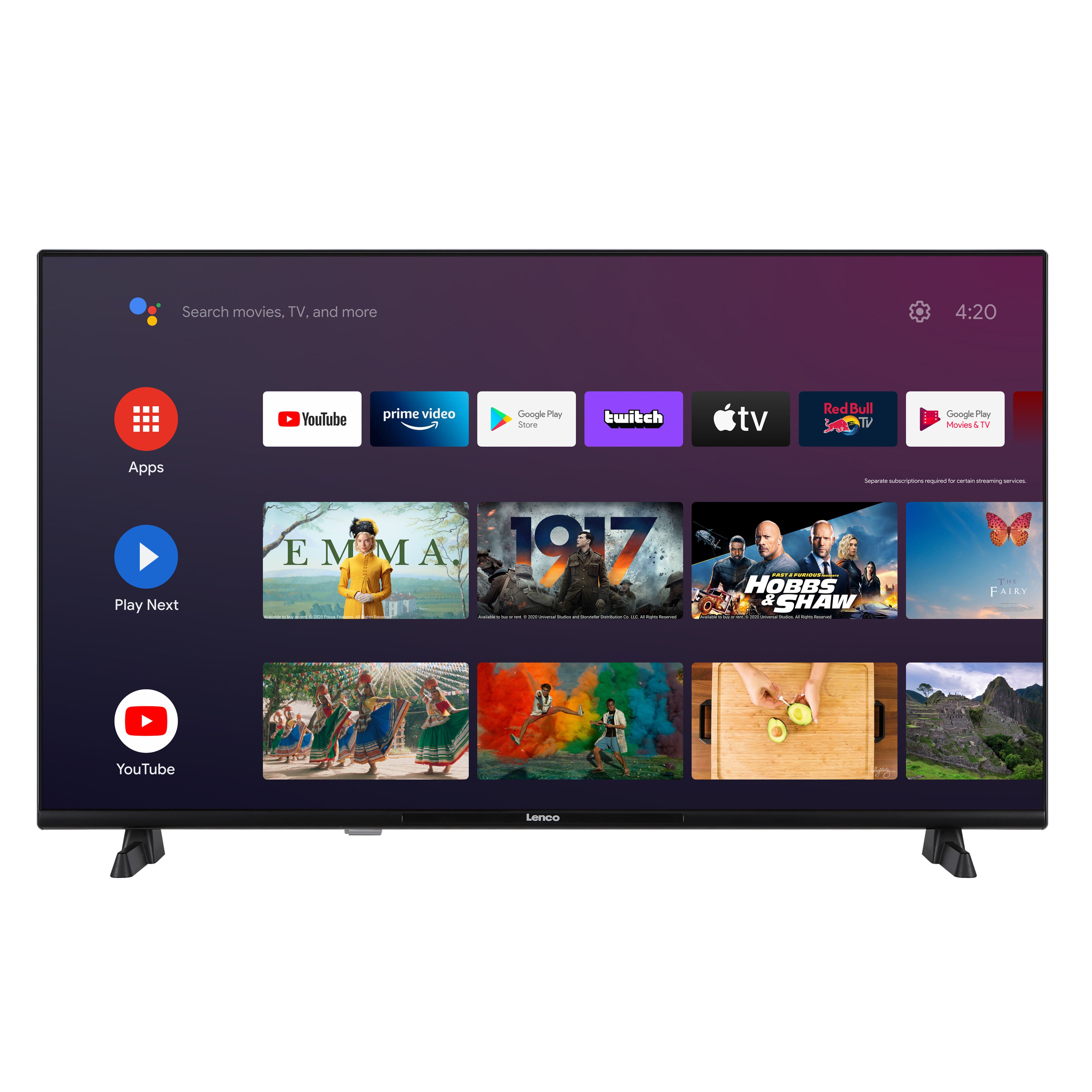 lenco-led-4044bk-40-android-smart-tv-full-hd-schwarz image 2