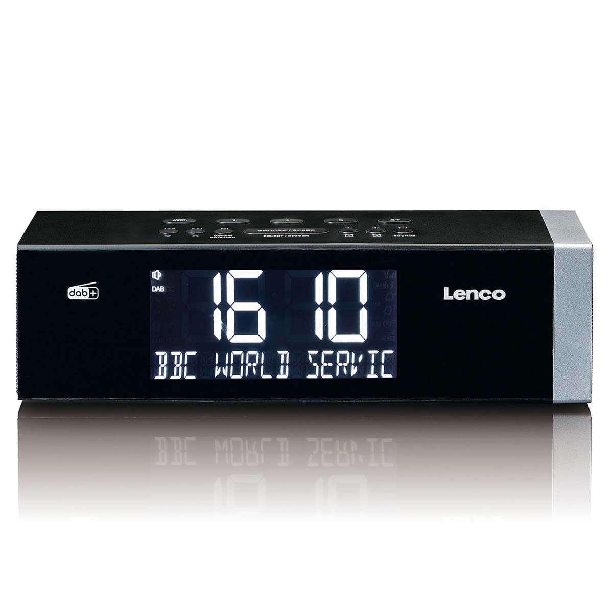lenco-cr-640-stereo-dab-fm-wecker-radio-mit-bluetooth-usb-ladeport-und-aux-schwa image 1