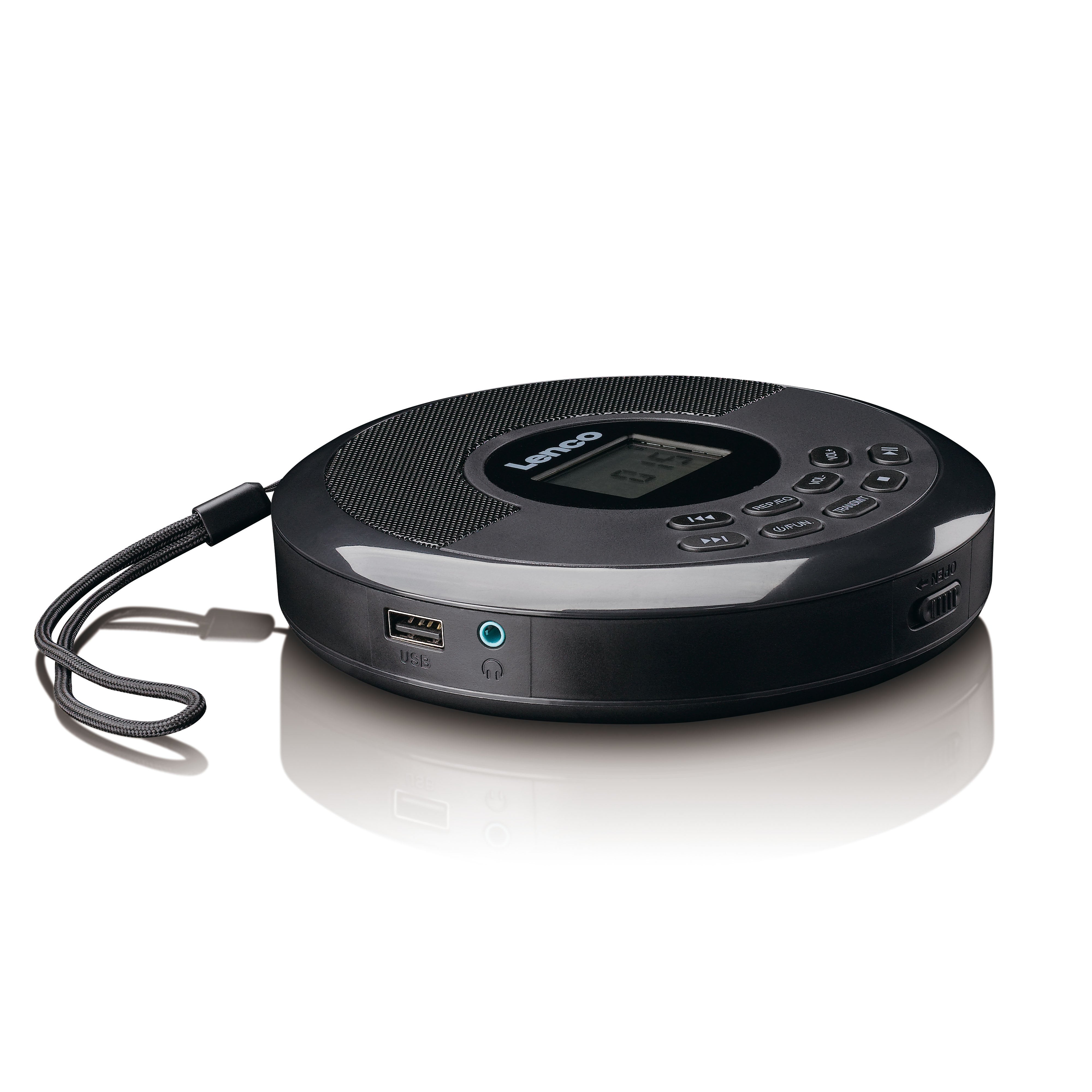 lenco-cd-340bk-tragbarer-cd-mp3-player-mit-bluetooth-und-lautsprechern-schwarz image 4