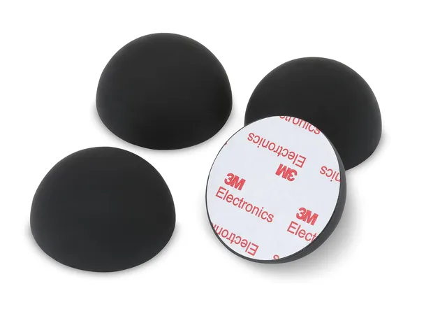 Dynavox ED50 Silikon-Elastomer Dämpfer 4er-Set Absorber-Füße für HiFi, schwarz