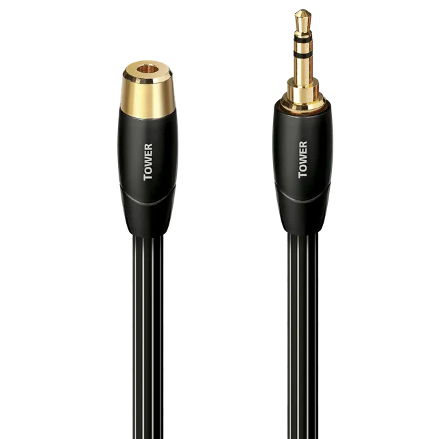 audioquest-tower-3-5mm-mini-auf-buchse-massives-langkornkupfer-kabel image 1